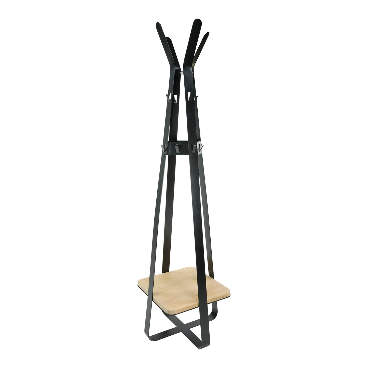 DRILLER Freestanding coat rack - Black / Oak