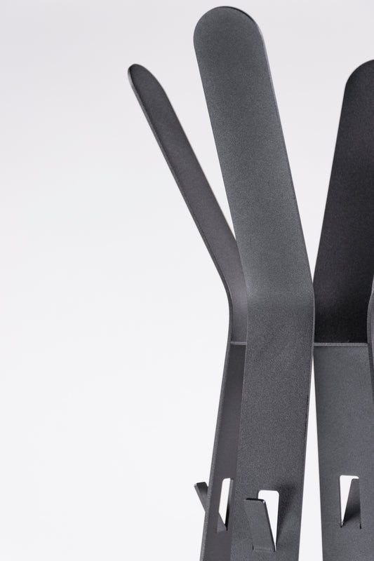 DRILLER Freestanding coat rack - Black / Oak