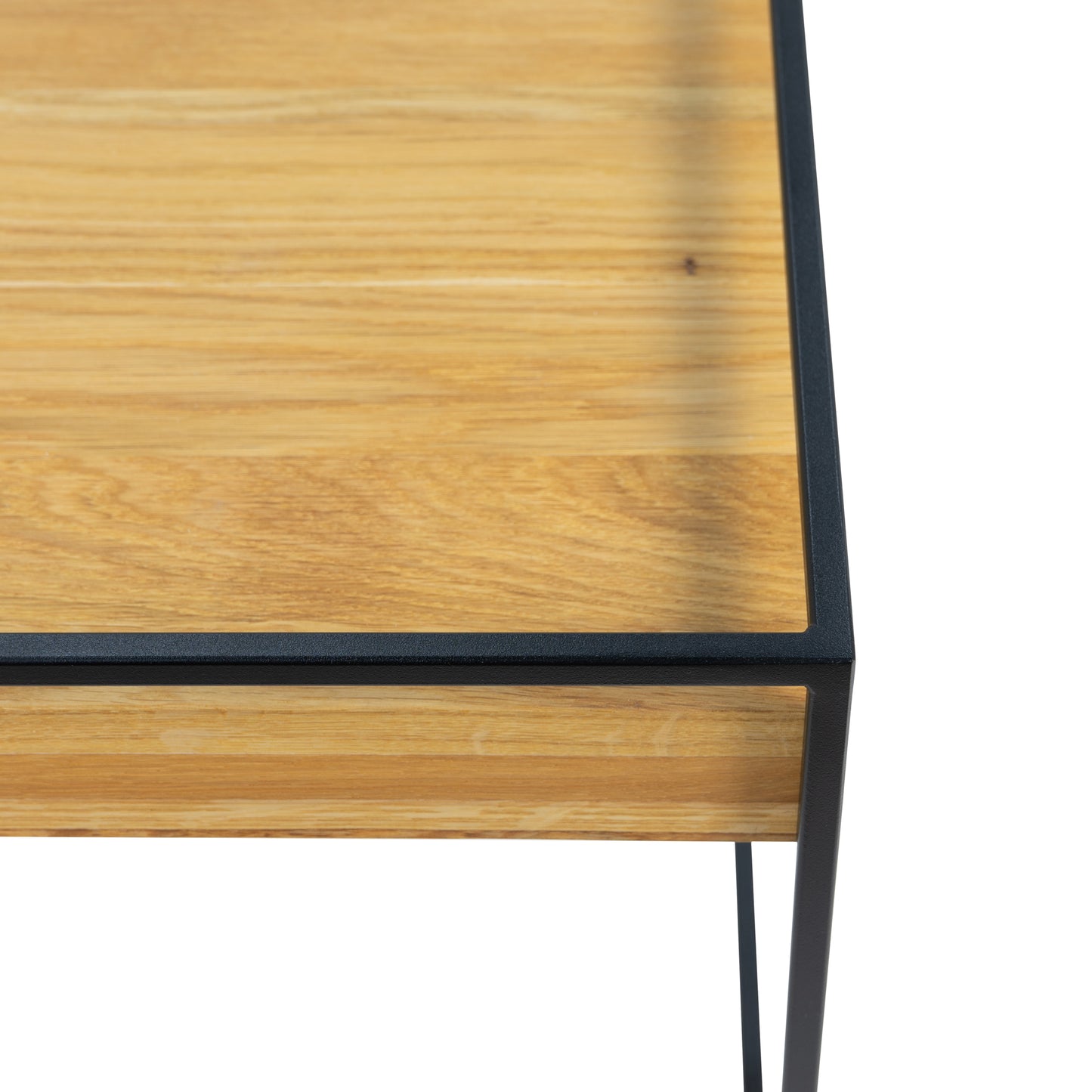 THIN WOOD 40 Side Table - Black / Natural Oak