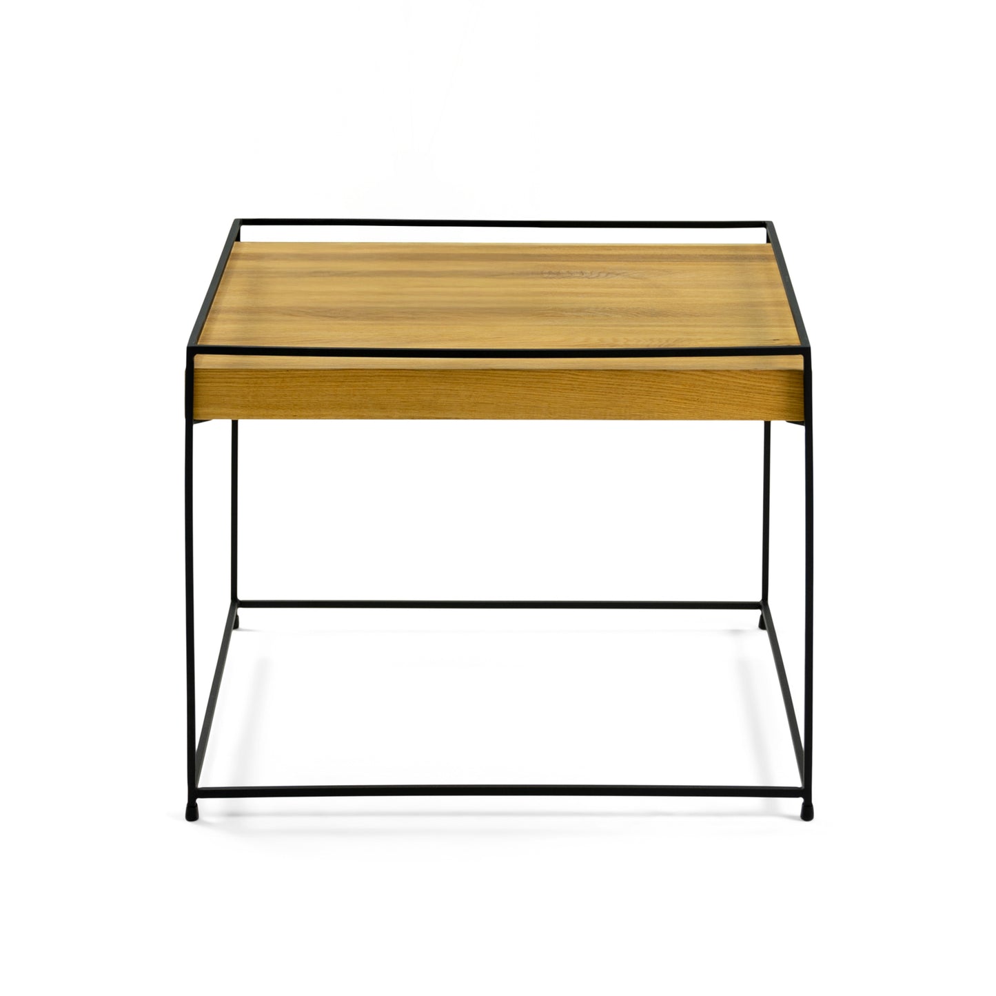 THIN WOOD 60 Salontafel - Zwart / Eiken Naturel