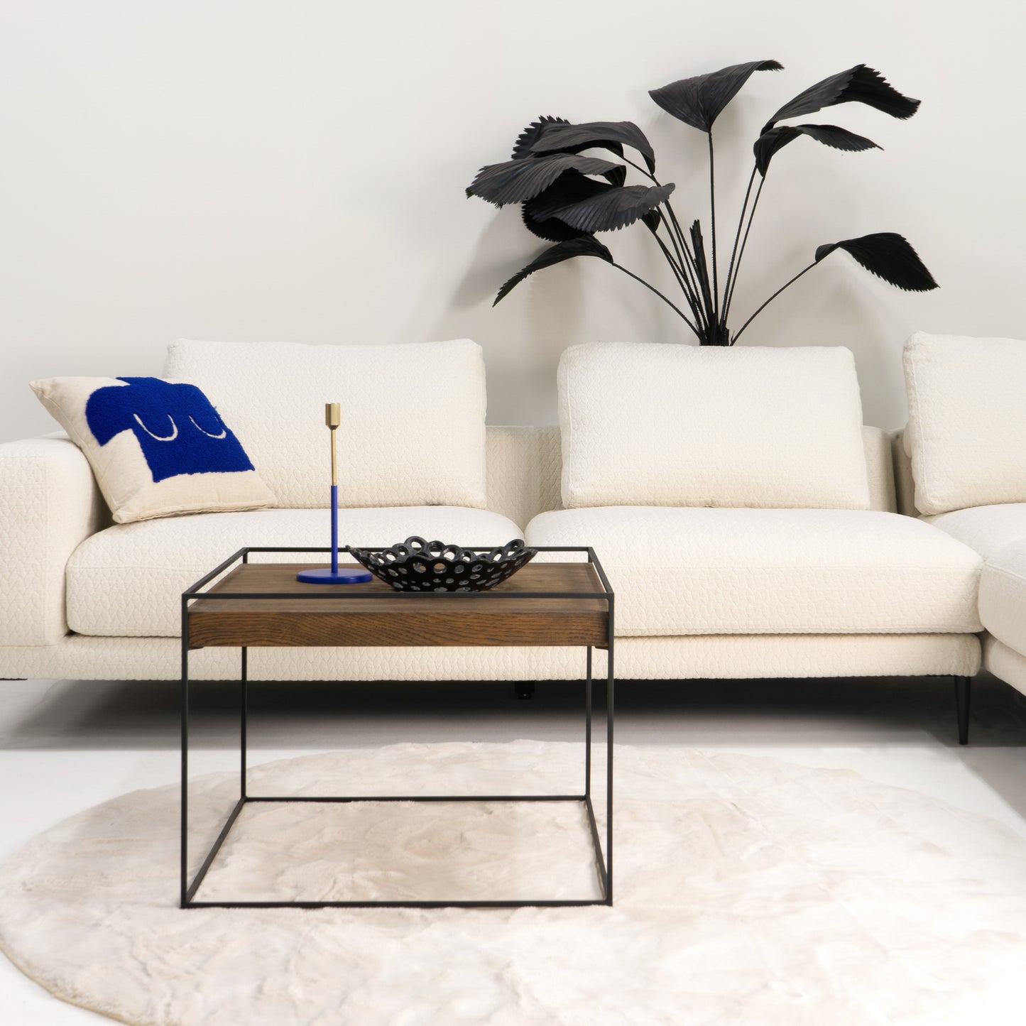 THIN WOOD 60 Coffee Table - Black / Walnut