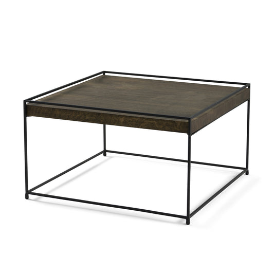 THIN WOOD 80 Salontafel - Zwart / Walnut