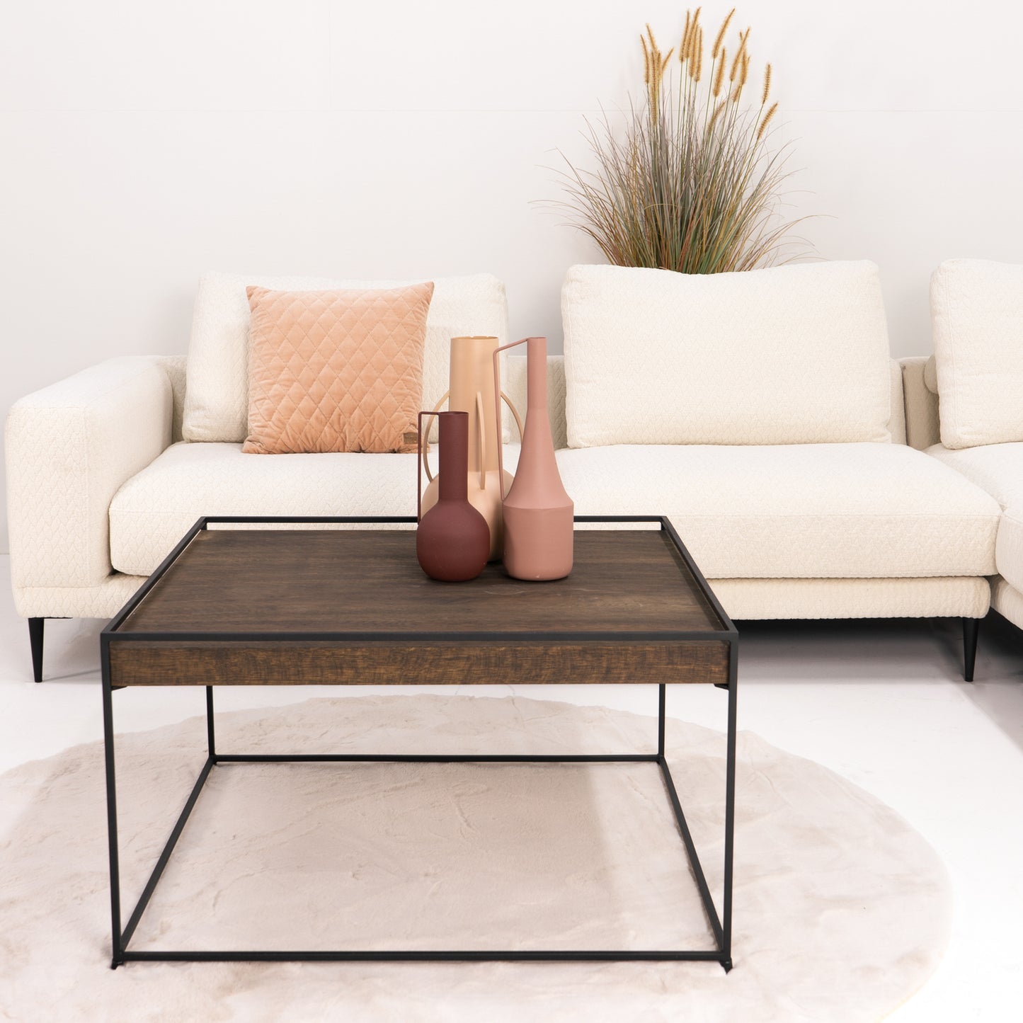 THIN WOOD 80 Coffee Table - Black / Walnut