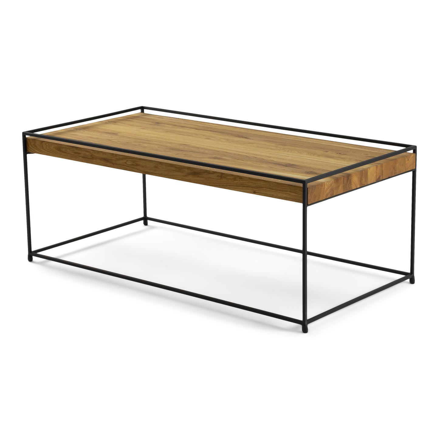 THIN WOOD 120 Coffee Table - Black / Natural Oak