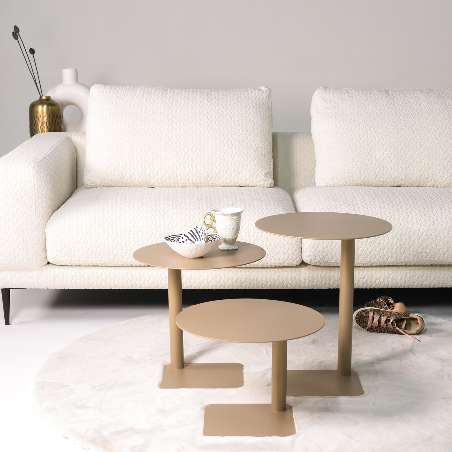 SUNSET 50 Side Table - Champagne