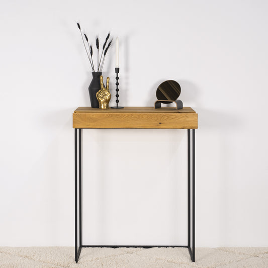 JOSEPH 2 - 100 Staal - Zwart / Eiken - Naturel