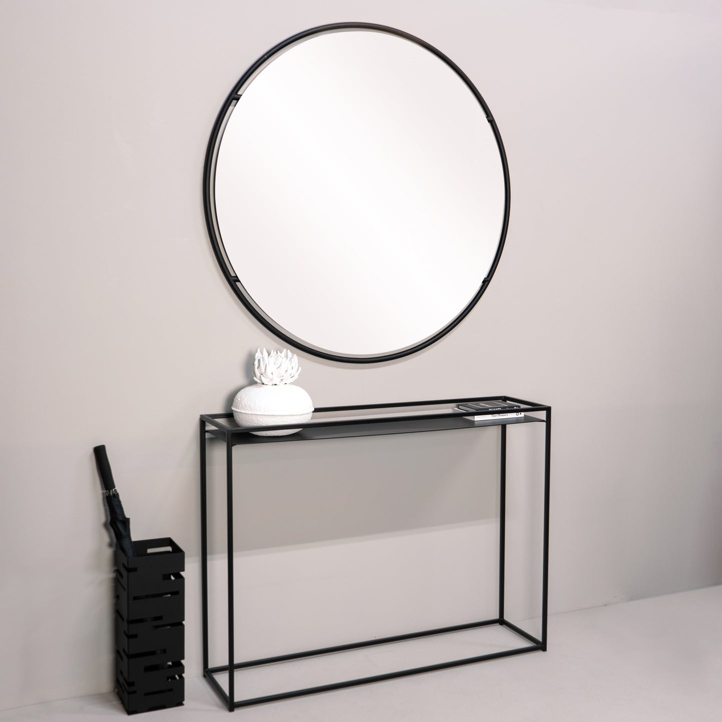 THIN STEEL 120 Side Table - Zwart
