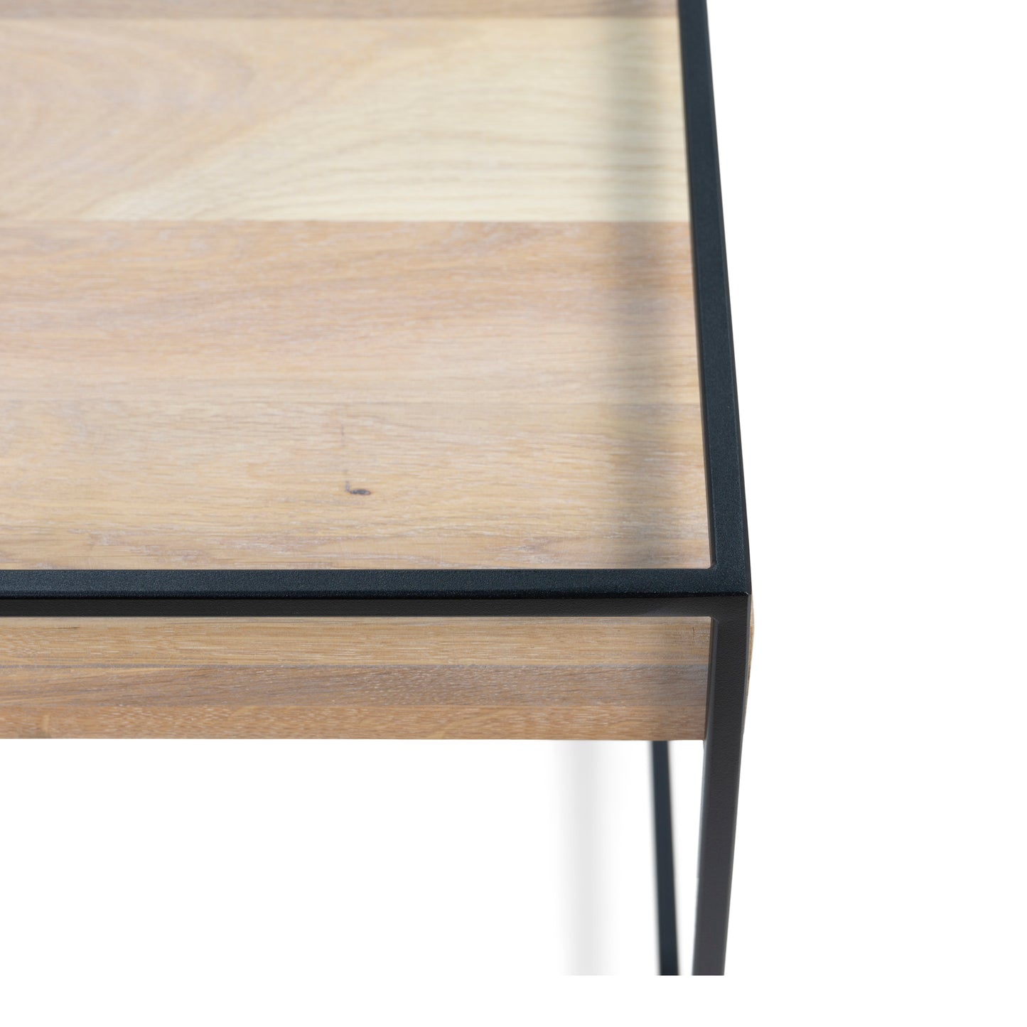 THIN WOOD 40 Side table - Black / Oak bianco
