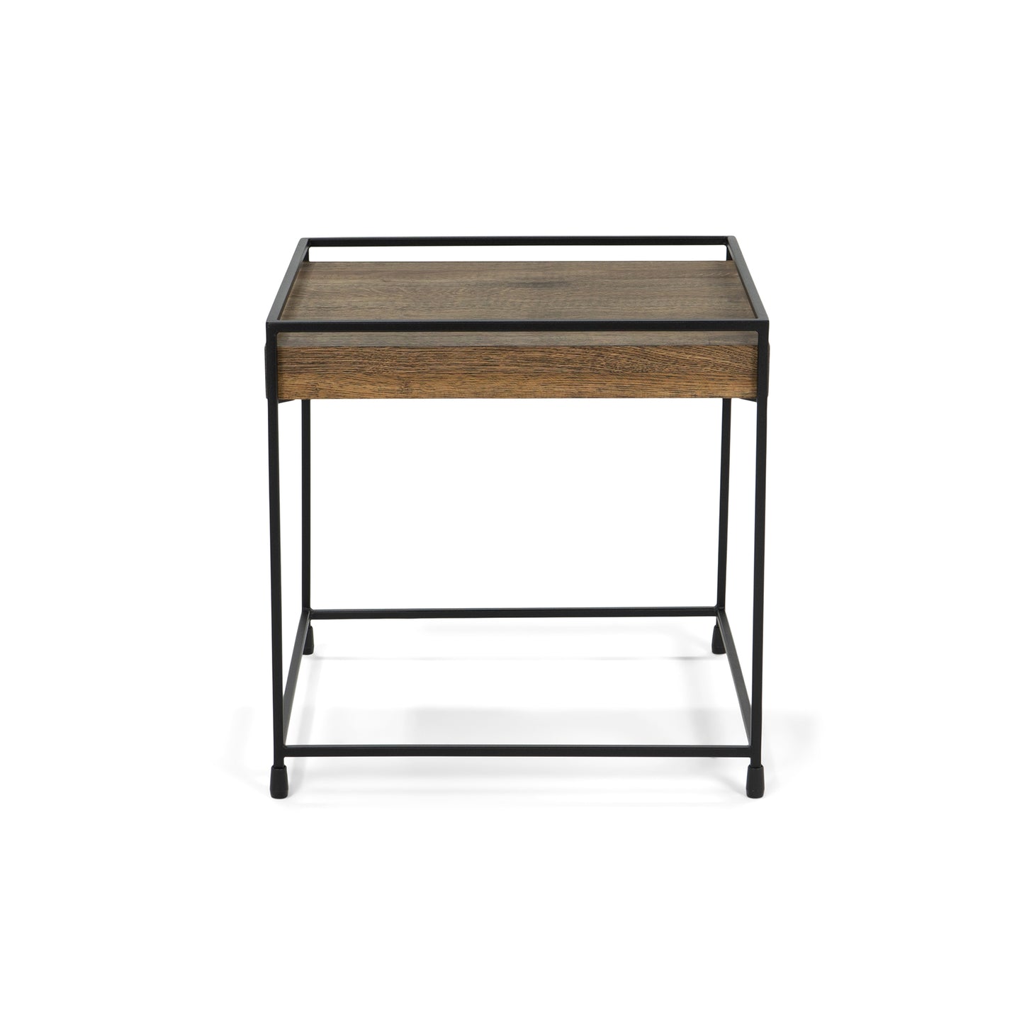 THIN WOOD 40 Side Table - Black / Walnut