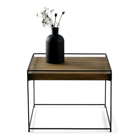 THIN WOOD 60 Coffee Table - Black / Walnut