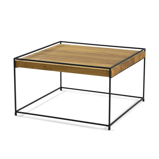 THIN WOOD 80 Coffee Table - Black / Natural Oak