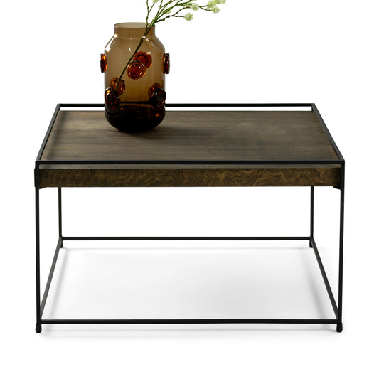 THIN WOOD 80 Coffee Table - Black / Walnut