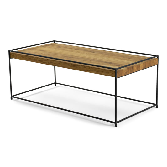 THIN WOOD 120 Coffee Table - Black / Natural Oak