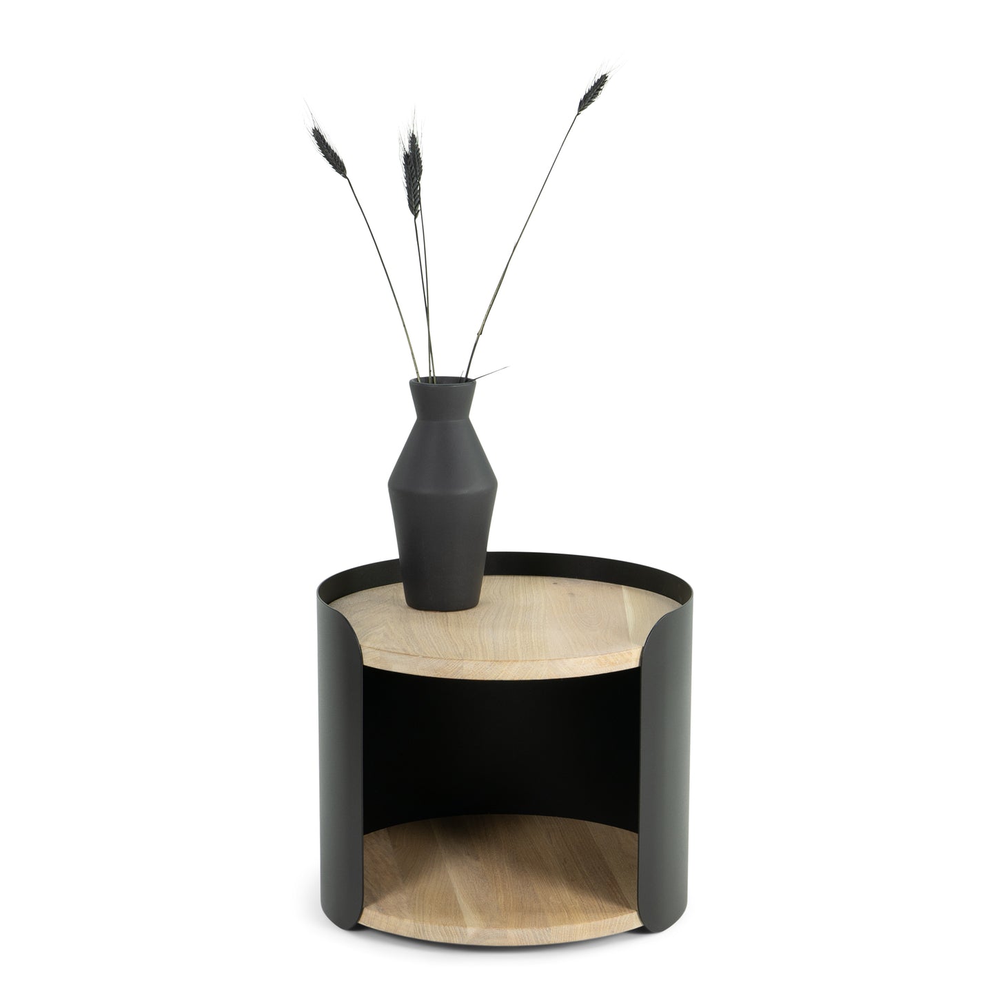CYLINDER M Side table - Black / Oak